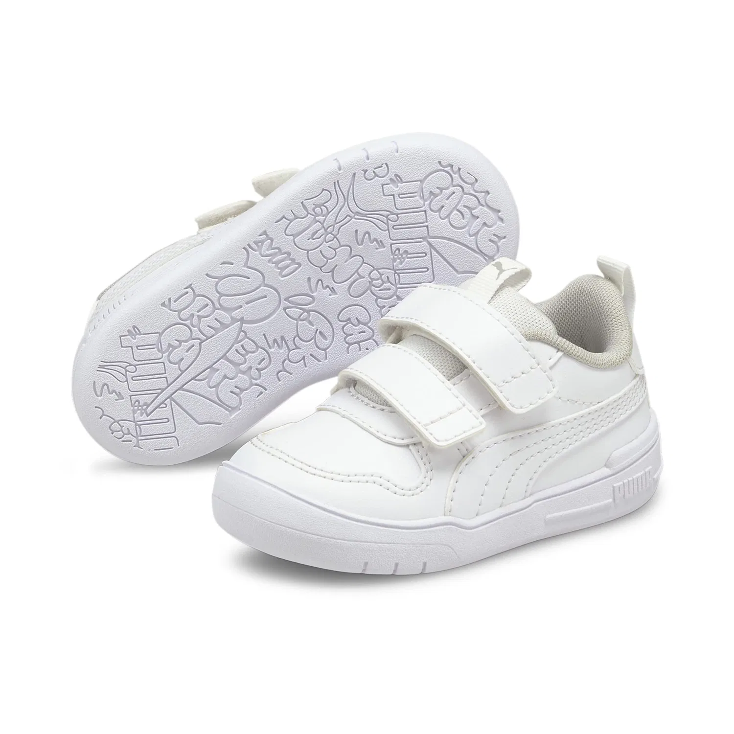 Детские кроссовки для мальчиков с застежкой Multiflex SL V PUMA PUMA White PUMA White — фото 2