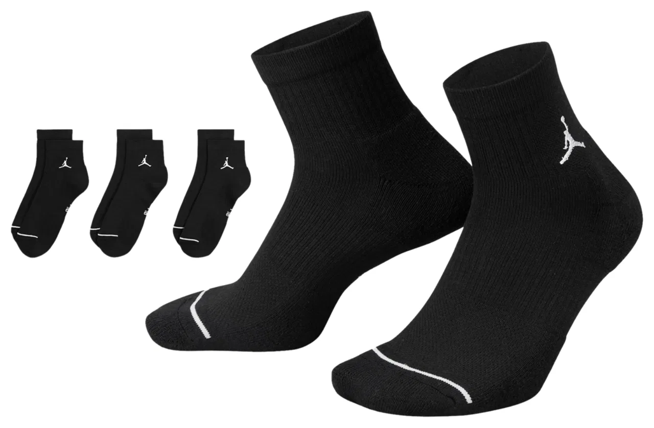 Мужские носки с амортизацией набор из 3 пар Every Day Cushioned Ankle Jordan, белый/черный