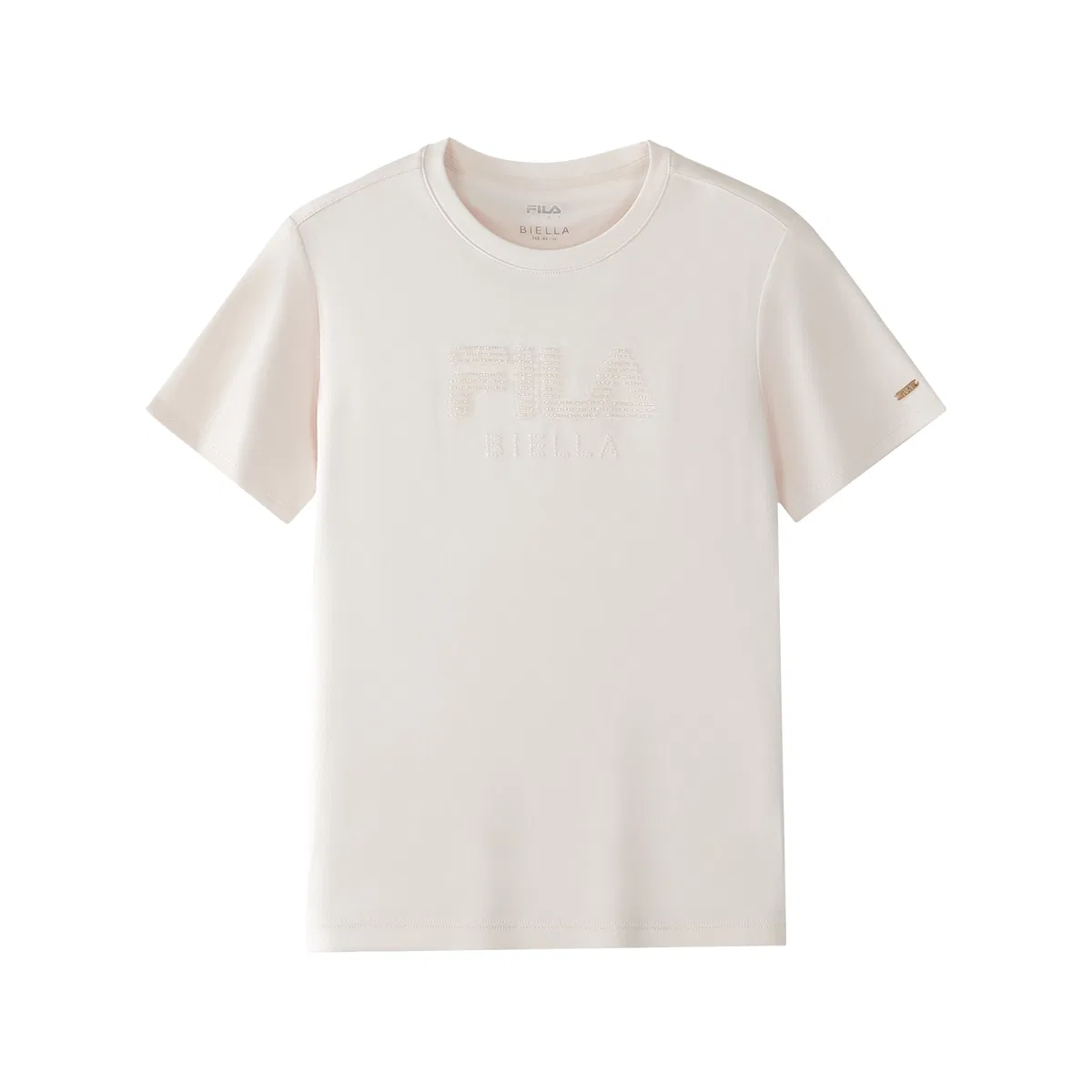 Детское футболка из футера с принтом FILA KIDS, Light Rock Pink