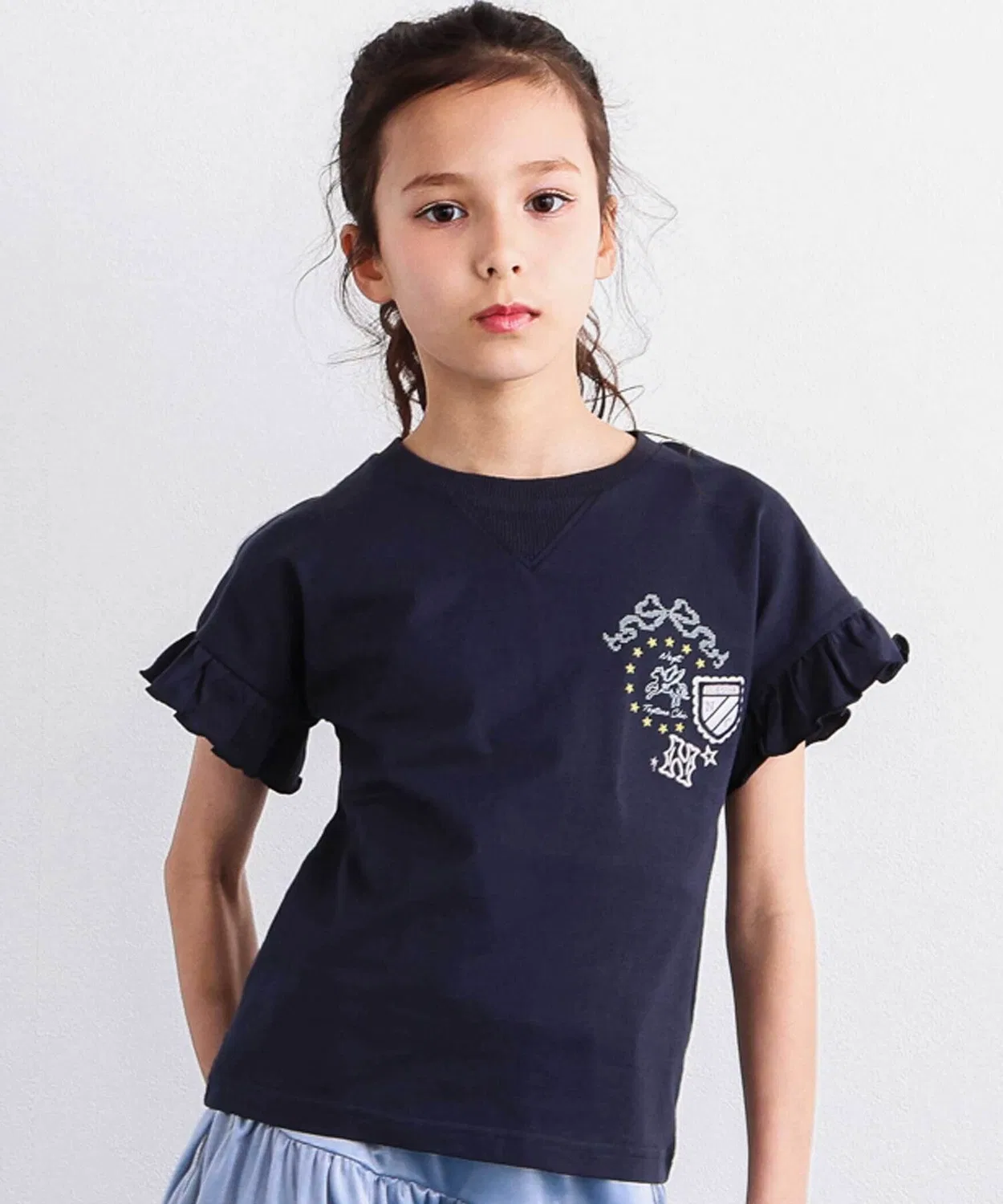 Детская футболка с принтом Sailor Patch Embroidery T-Shirt nexchic, Navy