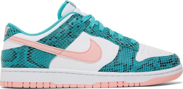 Кроссовки Nike Dunk Low 'Washed Teal Snakeskin', бирюзовый - фото