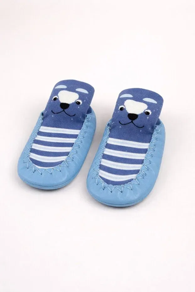 Детские носки-пинетки с принтом Basics Numix Baby Kids, Closed Blue — фото 4