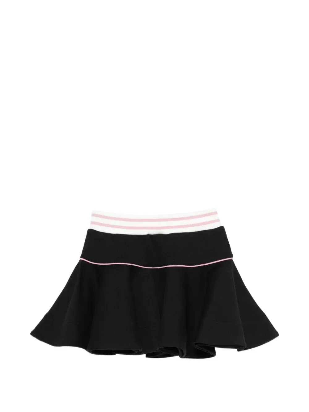 Плиссированная юбка с вышитым логотипом Fendi Kids, черный — фото 2