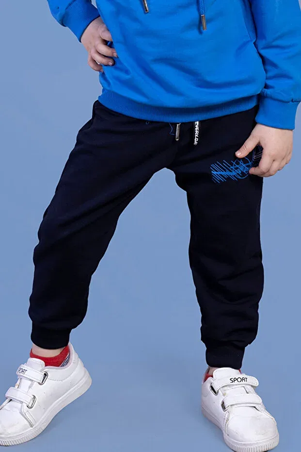 Детские спортивные штаны для мальчиков с принтом Sportswear Toontoy, Navy Blue