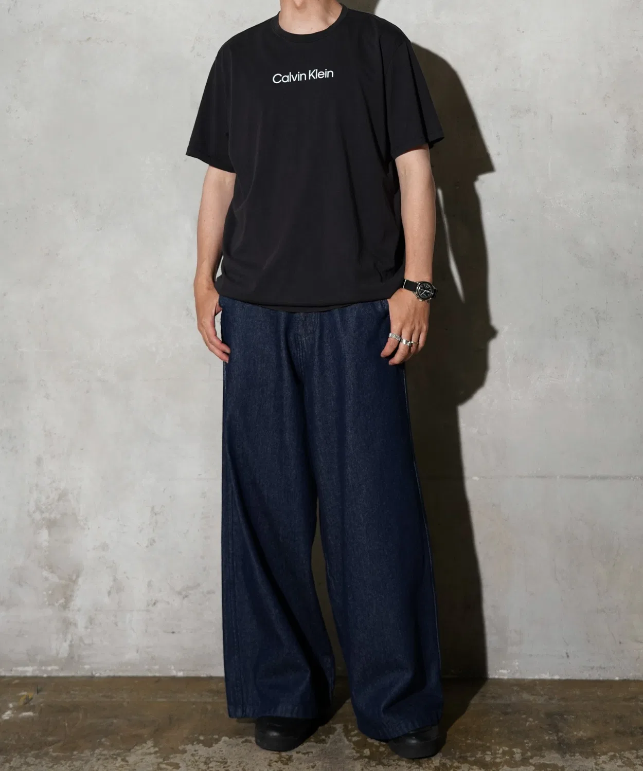 Футболка с принтом Ozone Washed Calvin Klein, Black — фото 3