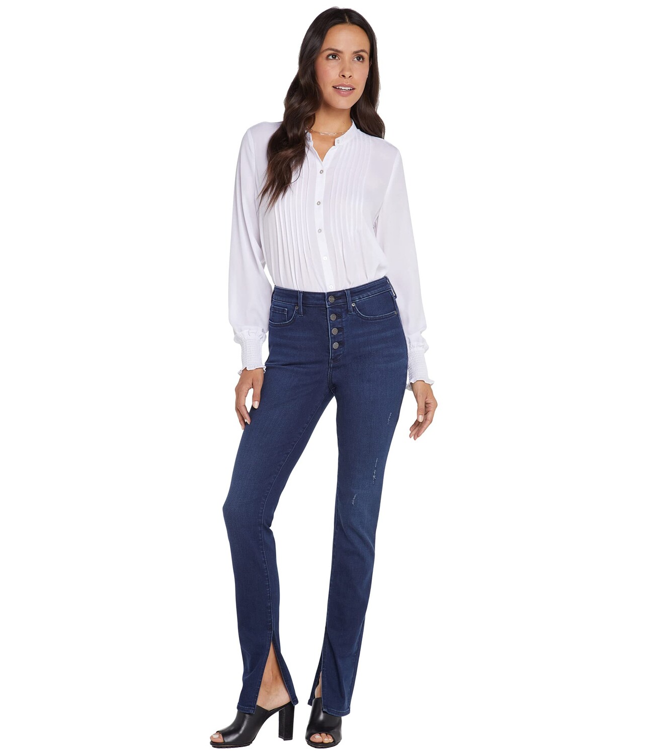 

Джинсы NYDJ, High-Rise Alina Legging Jeans with Ankle Slits in Grant