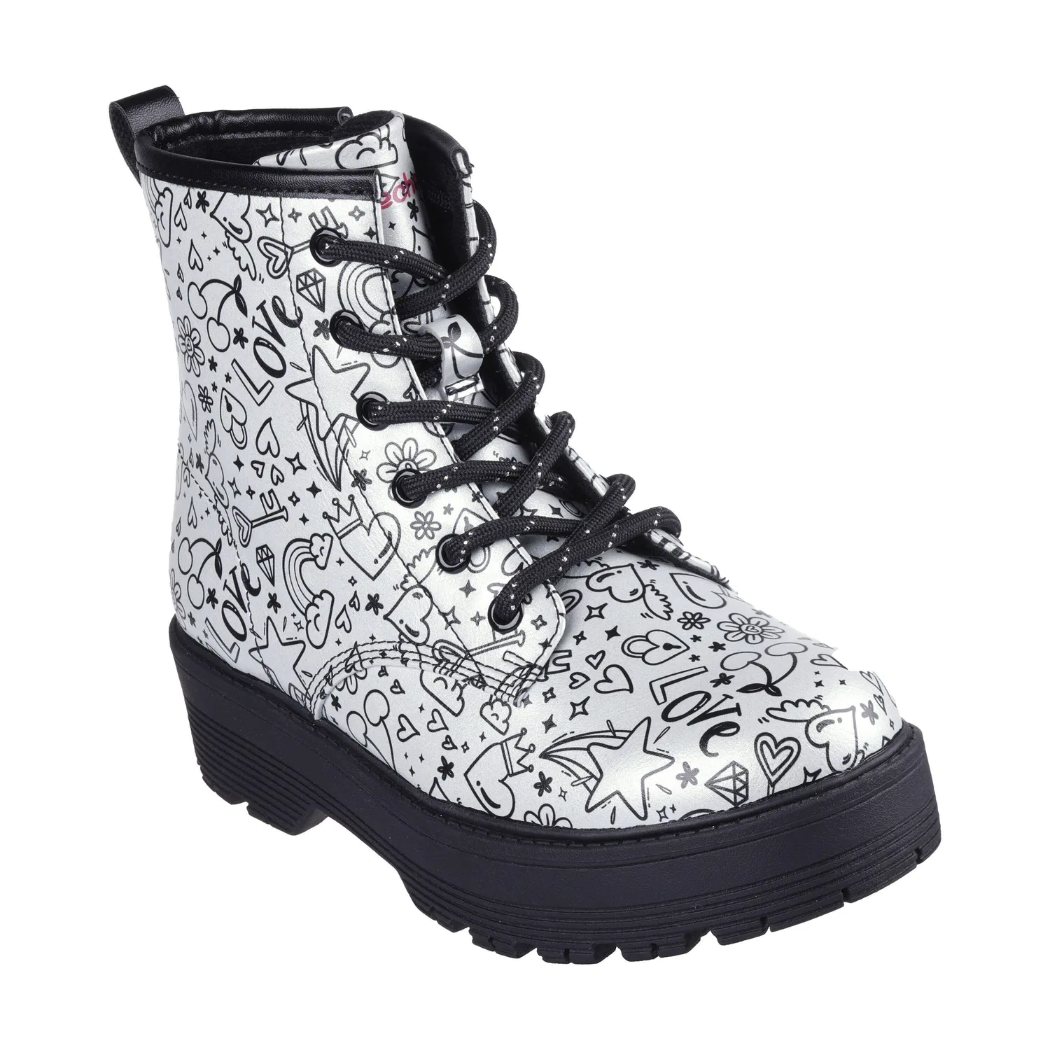 Детские ботинки с высоким берцем Gravlen Hi Skechers, Silver Schwarz — фото 2