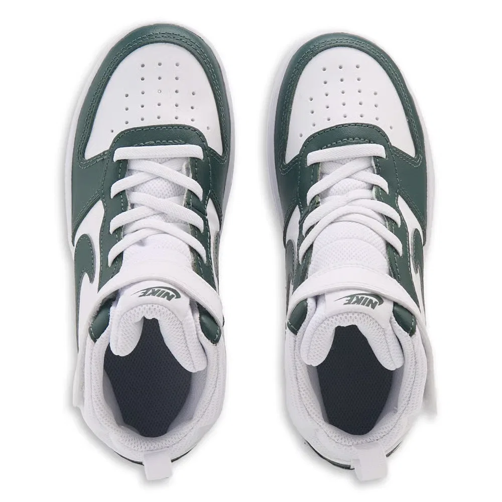 Детские высокие кроссовки Court Borough Mid 2 Nike, White/Green — фото 4
