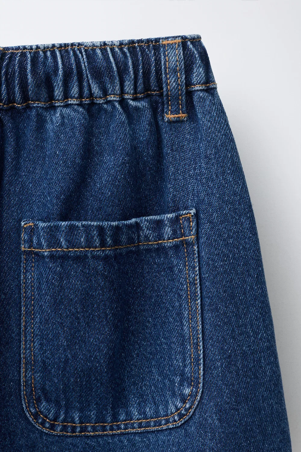 Свободные джинсовые шорты-бермуды ZARA, Mid-blue — фото 4