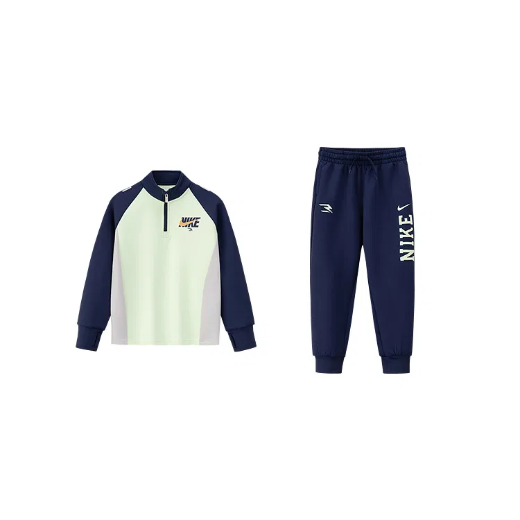 Детский спортивный костюм с лацканами, быстросохнущий, Nike, Fruit Green