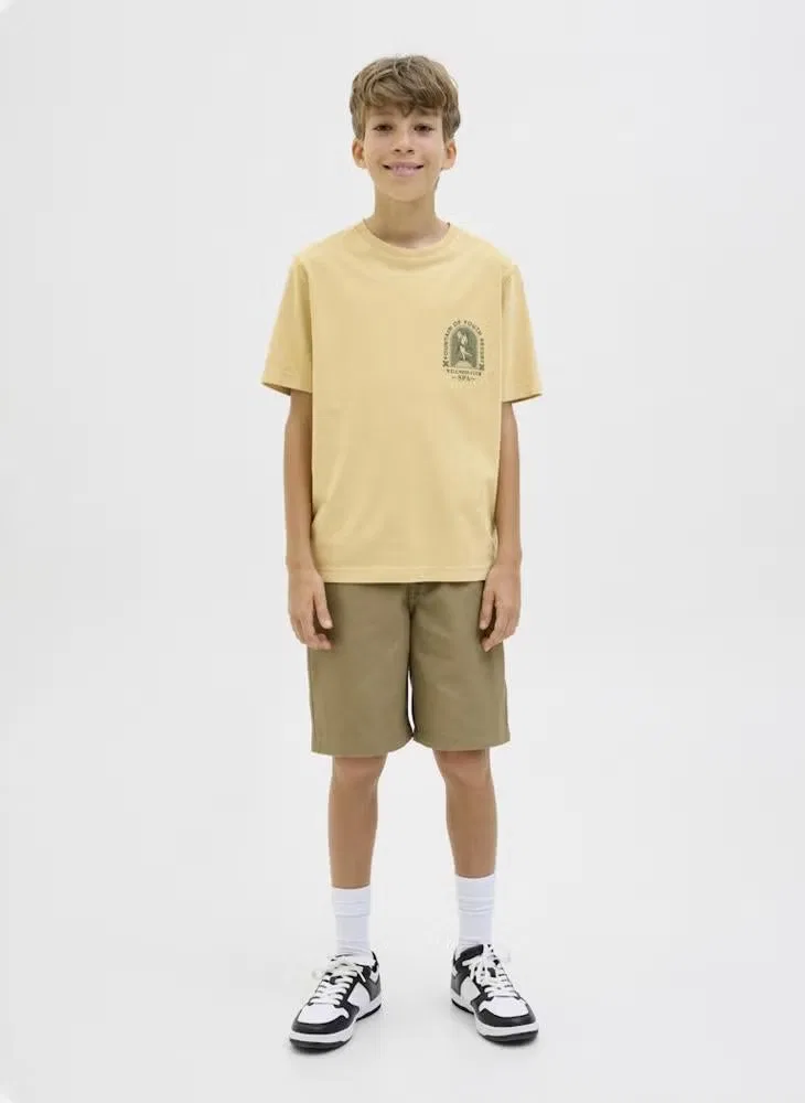 Футболка с коротким рукавом для детей Jack & Jones Junior, желтый — фото 4