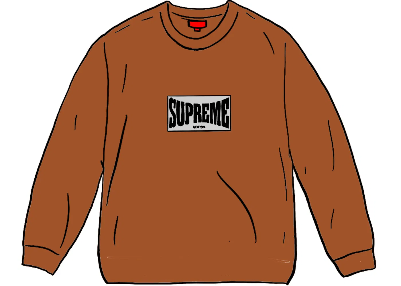 Мужская футболка с длинным рукавом Supreme L/S Top, Rust