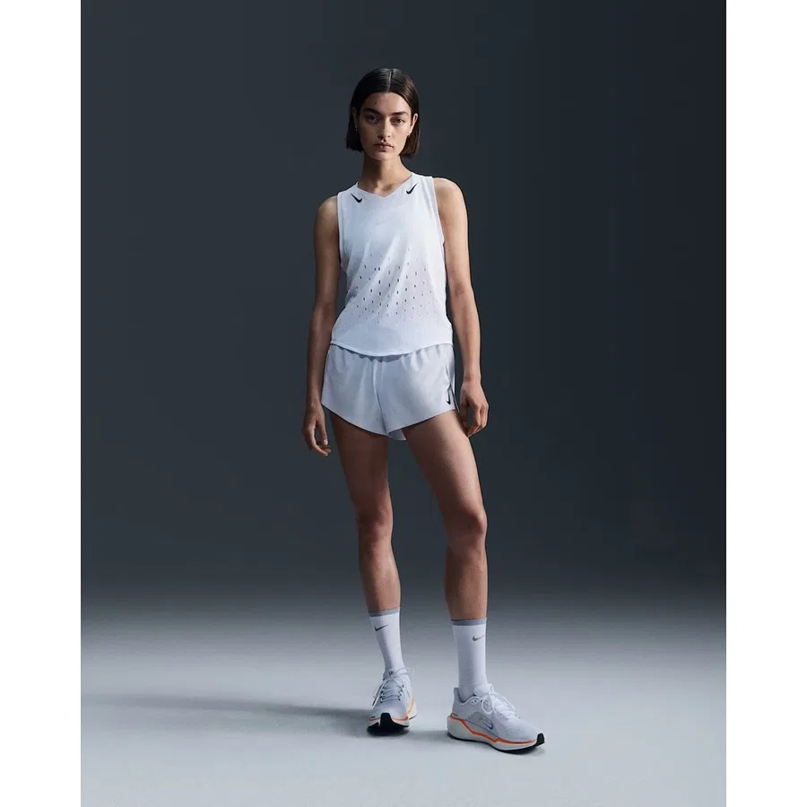 Женский спортивный топ с длинным рукавом Nike Aeroswift Dri-Fit Adv, Белый — фото 4