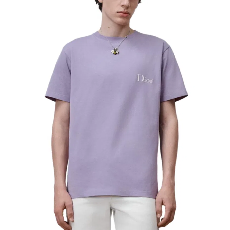 Мужская футболка с круглым вырезом Purple DIOR — фото 3