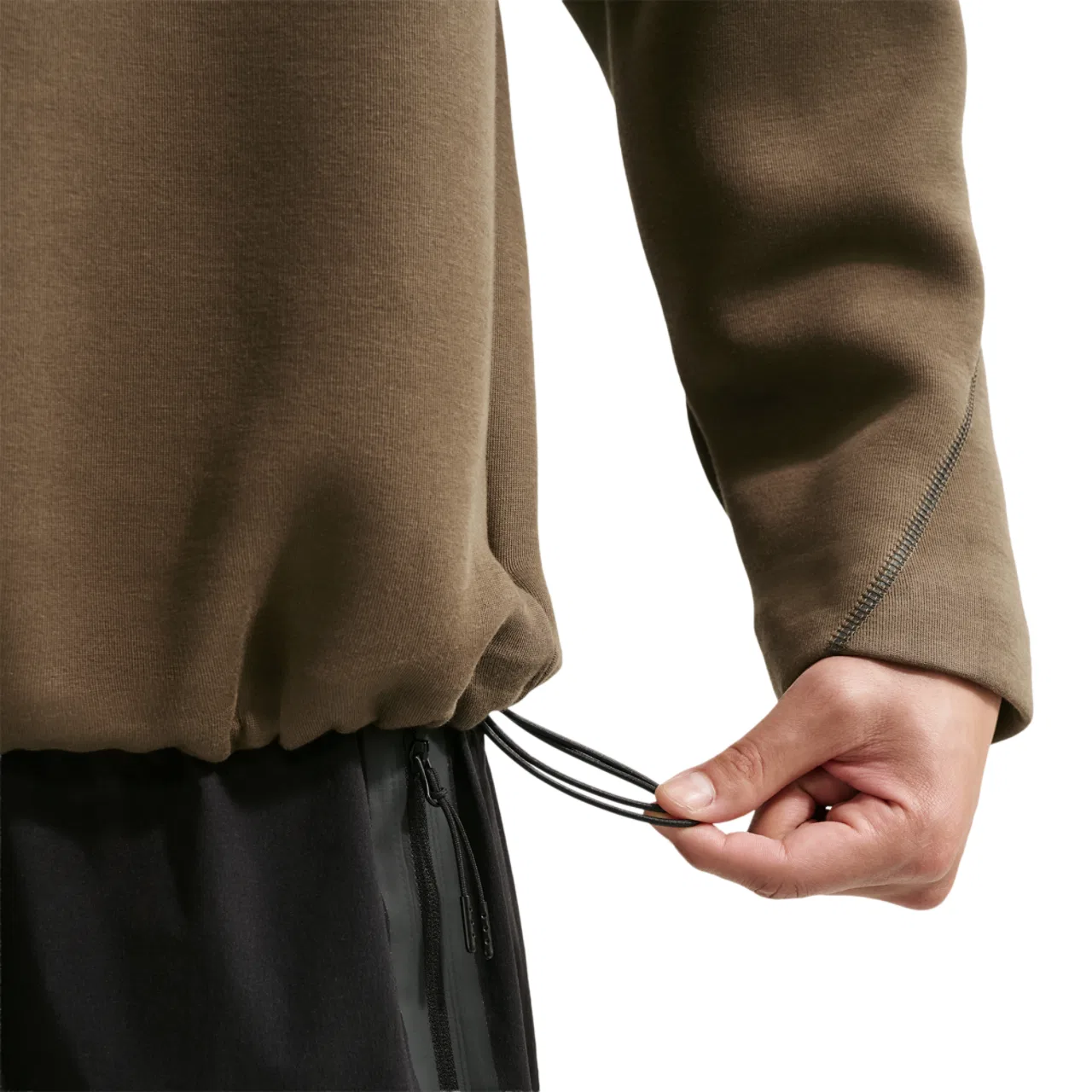 Мужская толстовка Nike Tech Fleece Crew, цвет Dark Hazel/Black — фото 4