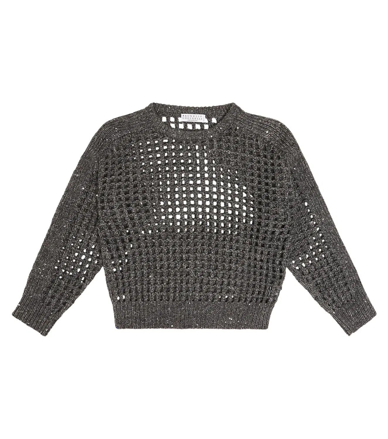 Свитер из шерсти и кашемира Brunello Cucinelli Kids, серый