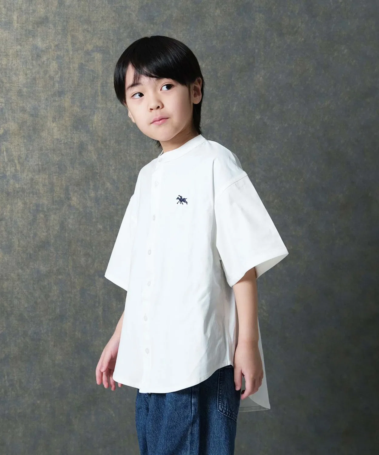 Детская рубашка с длинным рукавомPOLOCHAMPS, Off White