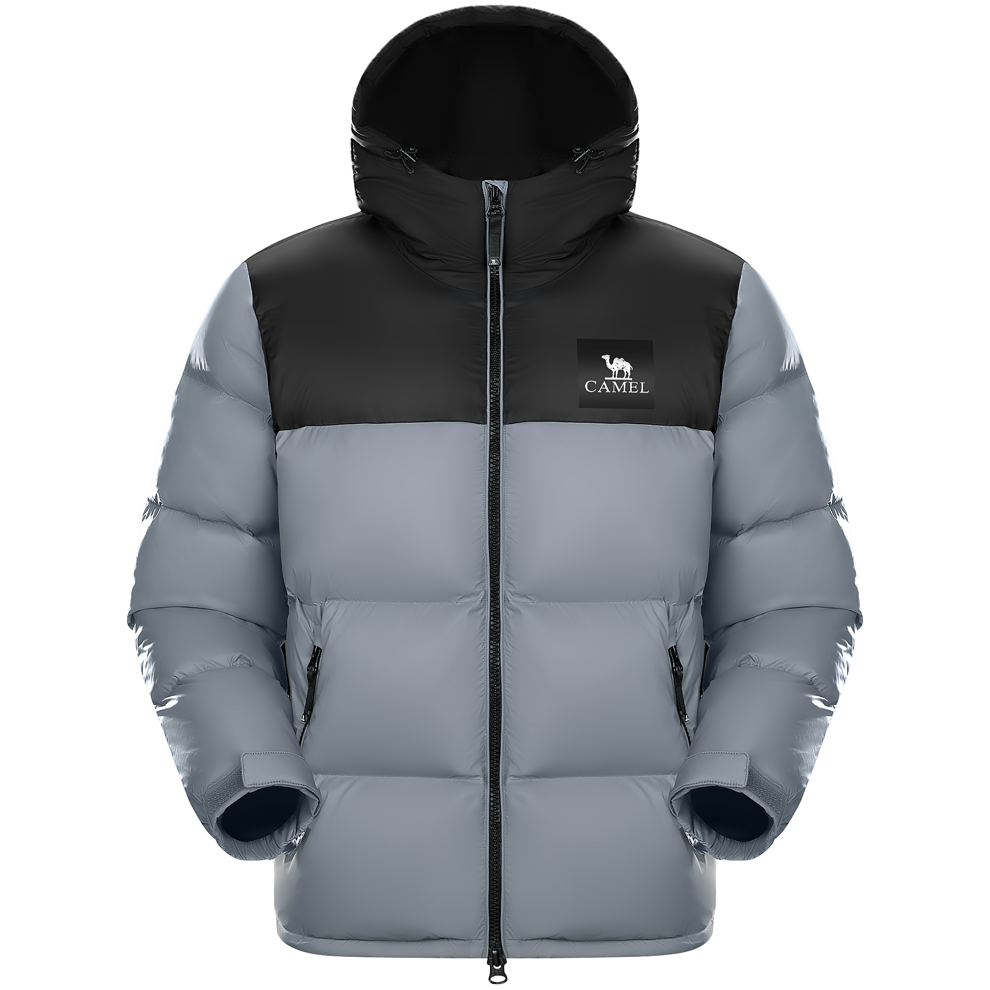 

Мужская холодостойкая термо-пуховик Puffer Jacket CAMEL, inkstone серый/phantom черный