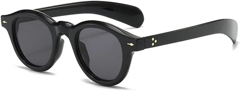 

Винтажные овальные солнцезащитные очки для женщин с прозрачными линзами цвета океана, защита от УФ-излучения UV400; мужские круглые солнцезащитные очки с заклепками VFDHN, 1