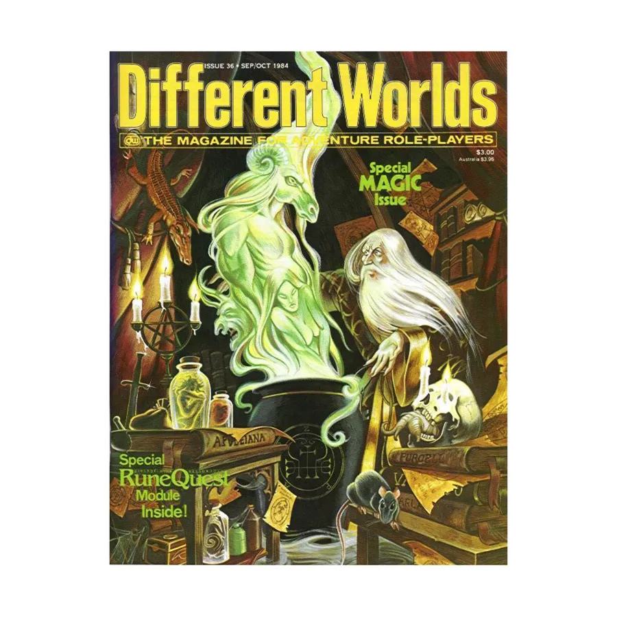 

Журнал #36 "Magic Special, RuneQuest Module - Where's Ogmar", Different Worlds Magazine