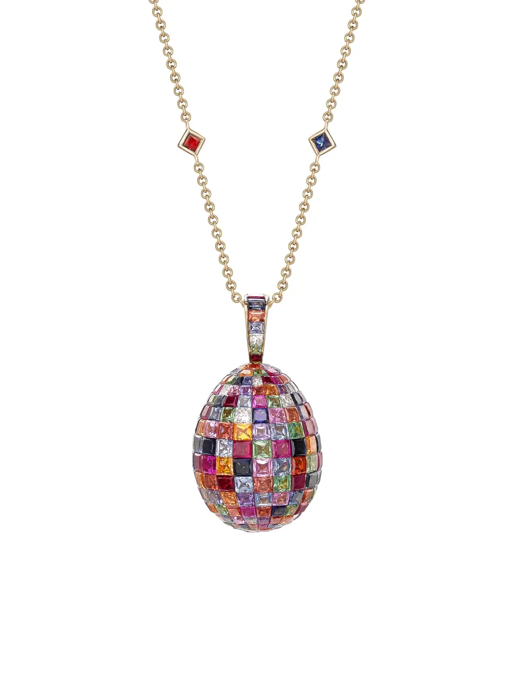 

Колье Fabergé Imperial Mosaic Egg из желтого золота с подвеской, золотой