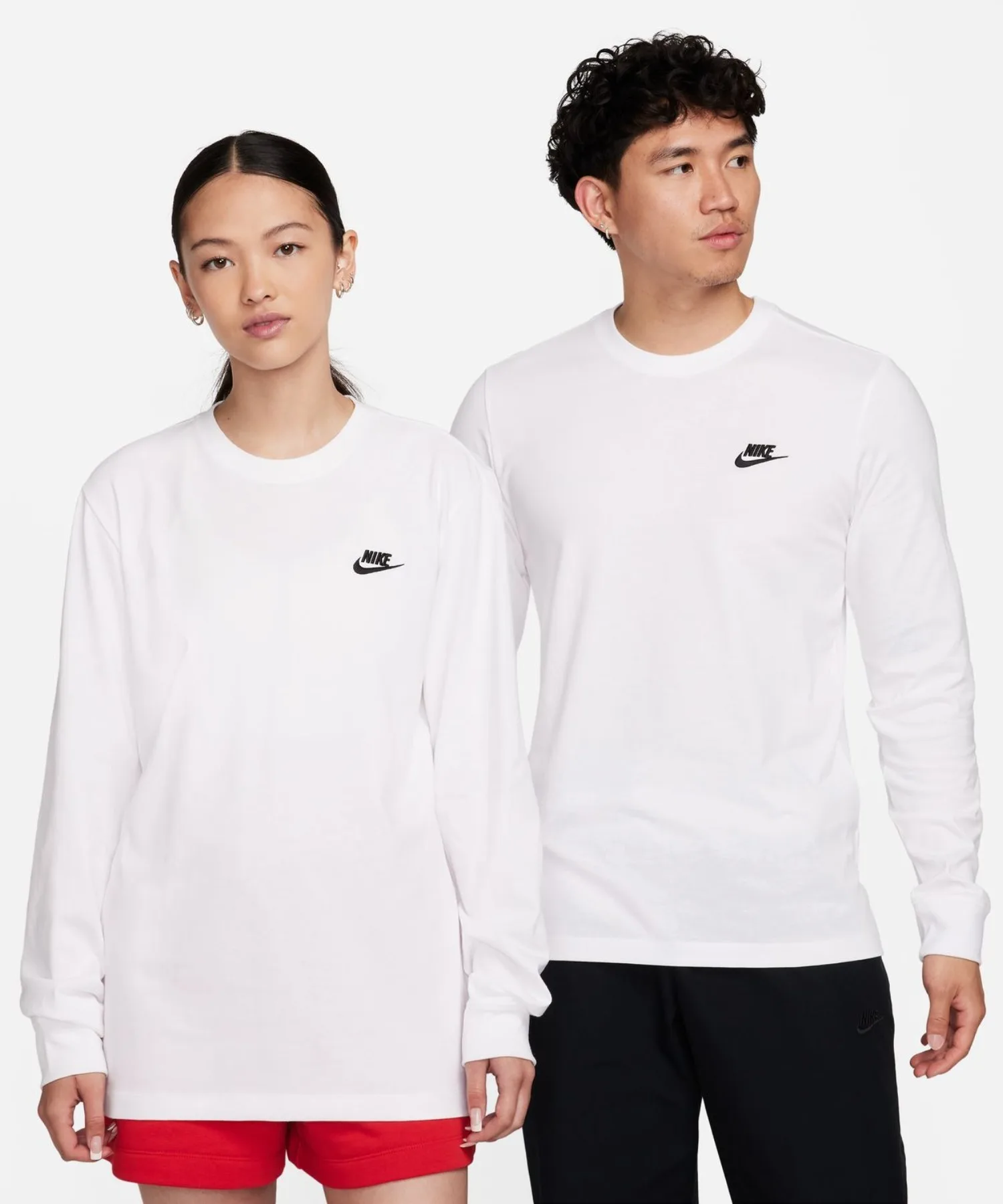 Мужская футболка Nike NSW Club L/S T-shirt белая