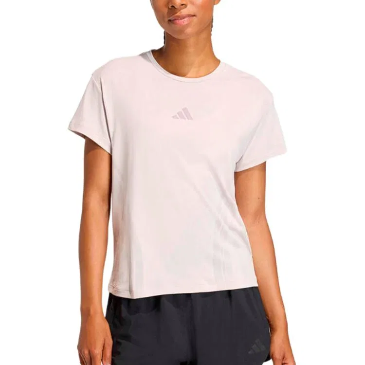 Футболка для бега женская Light Pink Moderate Adidas — фото 3