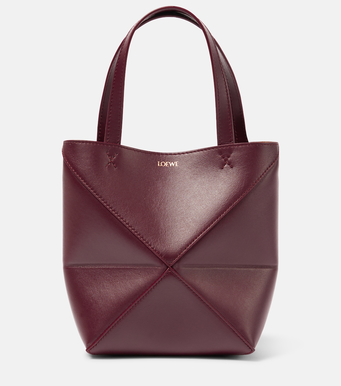 

Складная кожаная сумка-пазл Fold Mini Loewe, Dark Burgundy