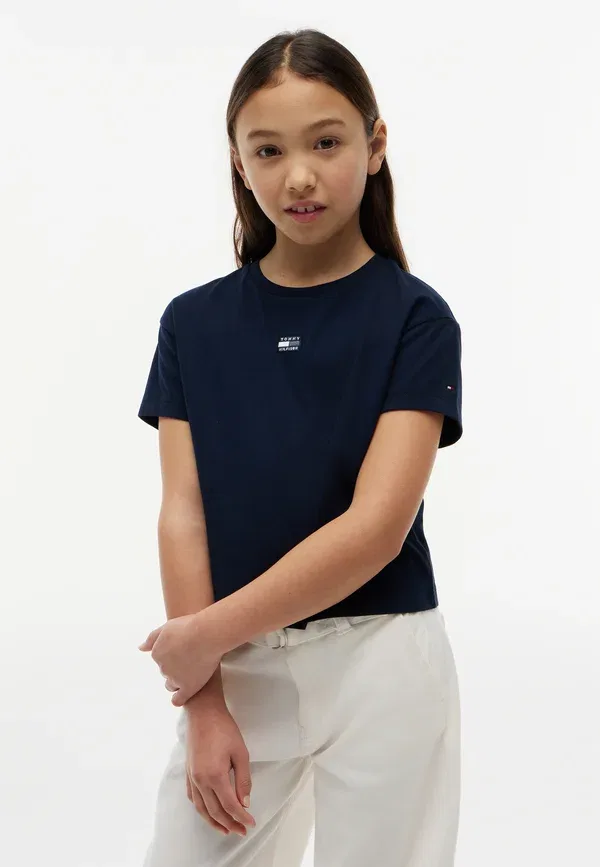 Футболка Tommy Hilfiger Tonal flag basic t-shirt, темно-синий