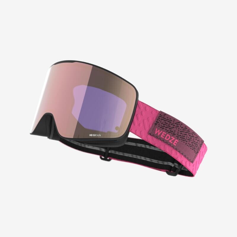 

Солнцезащитные лыжные очки Wedze, цвет rosa neón flúor/negro ahumado
