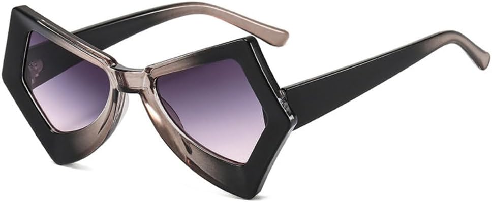 

Ретро уникальные многоугольные солнцезащитные очки «кошачий глаз» для женщин, модные, с градиентными оттенками, защита от УФ-излучения UV400, оранжево-зеленые солнцезащитные очки для мужчин generic, Black Gray Gray