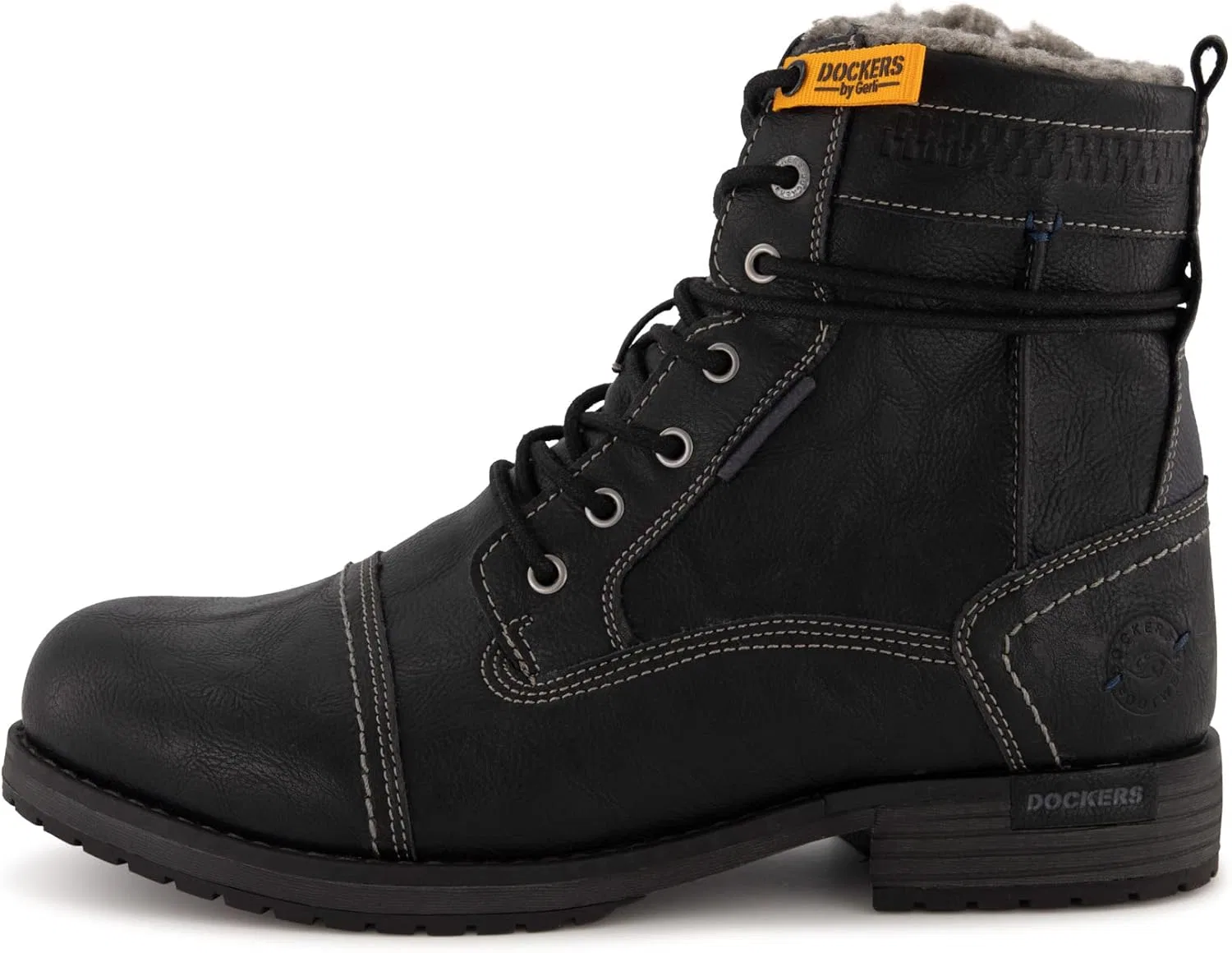 Мужские ботинки Dockers by Gerli на шнуровке, водоотталкивающие, с теплой подкладкой, Schwarz 100 — фото 2