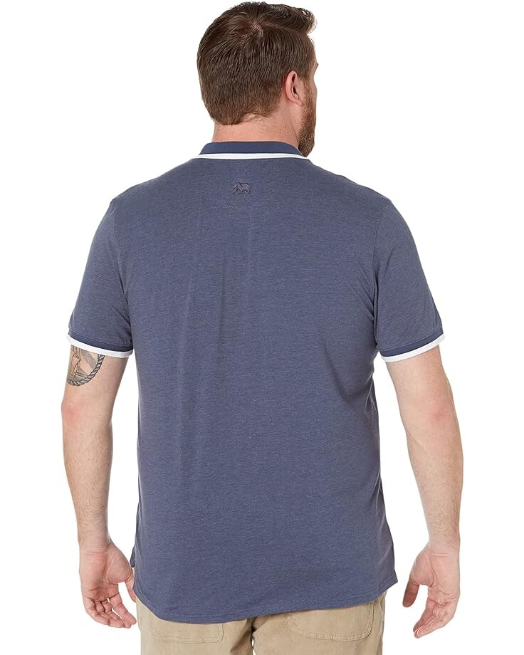 

Поло The Normal Brand Active Puremeso Tipped Polo, темно-синий