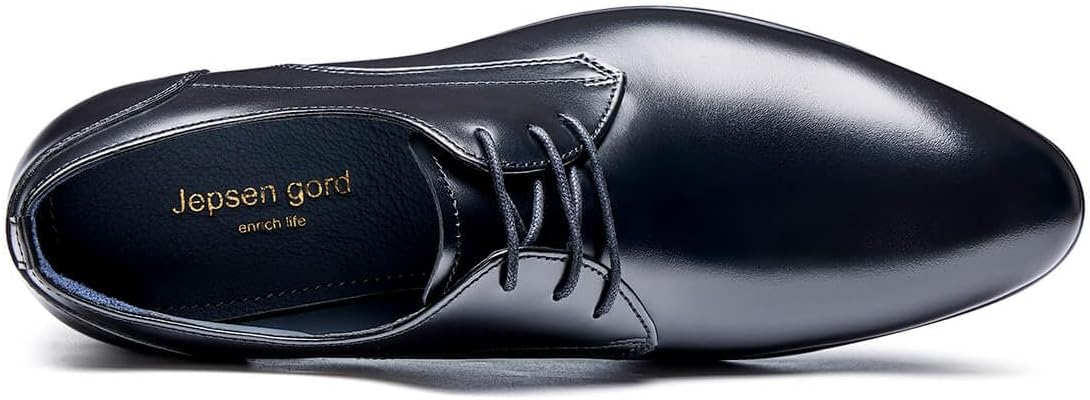 Мужские классические туфли Jepsengord Wingtip из натуральной кожи коровы, оксфорды с брогированием, формальные деловые и свадебные дерби Jepsen Gord, черный — фото 4