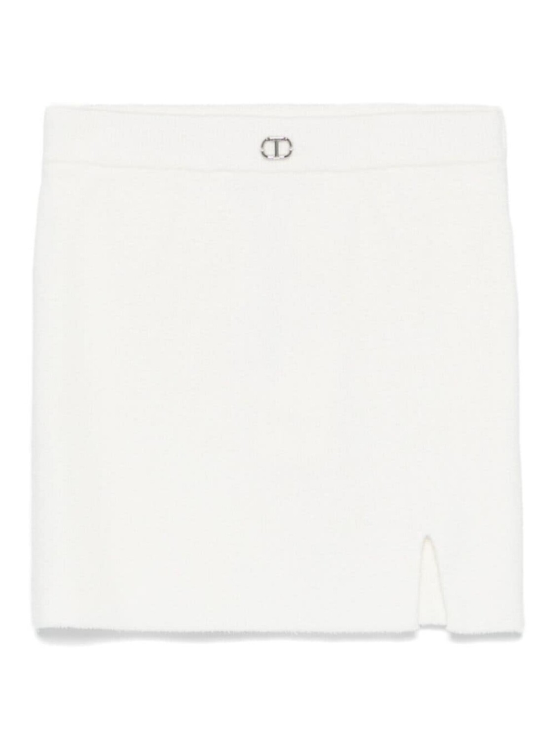 

TWINSET Kids юбка мини из ткани букле, белый