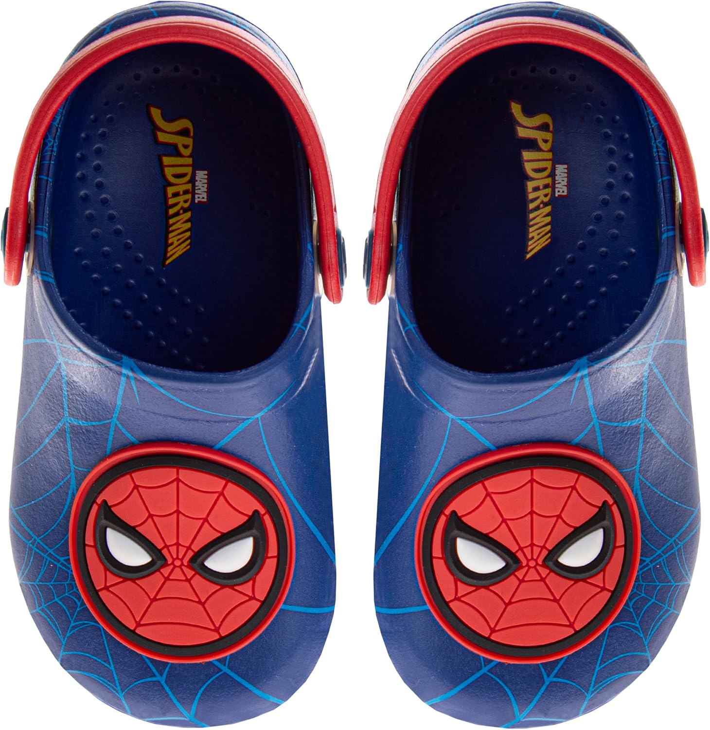 

Детские сандалии-клоги Josmo с персонажем Человек-Паук, водонепроницаемые, слайдоны без шнурков для мальчиков - закрытые клоги Спайди с задним ремешком (размеры 5-10 для малышей / 11-12 для детей), красный/синий/темно-синий