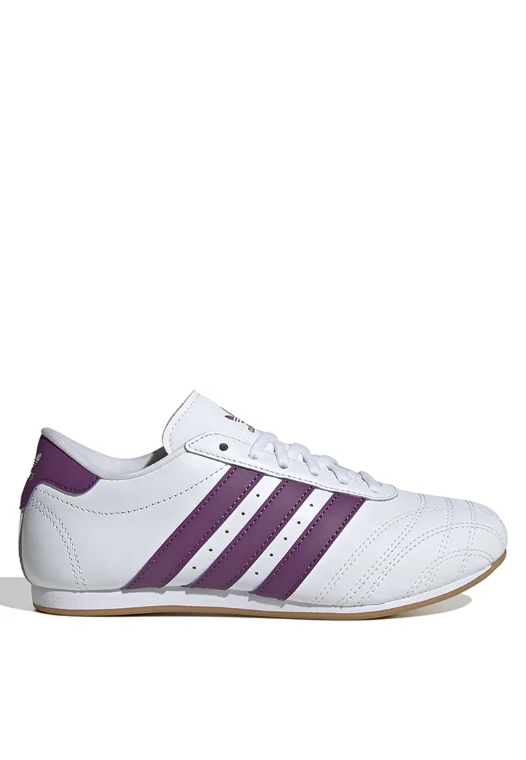 Кроссовки для тхэквондо, на шнуровке, Adidas, белый/лиловый