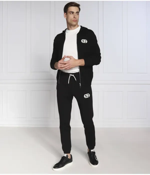 Шерстяная толстовка slim fit Emporio Armani, черный — фото 2