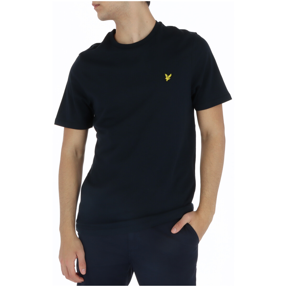 

Футболка мужская Lyle & Scott хлопковая однотонная, темно-синий