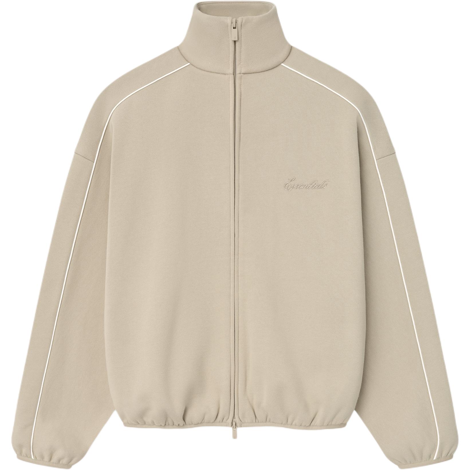 

Fear Of God Essentials Свитшот с молнией и спортивными деталями, Woody Brown/TIMBER