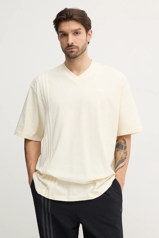 

Хлопковая футболка FRONT ST TEE Adidas Originals, бежевый