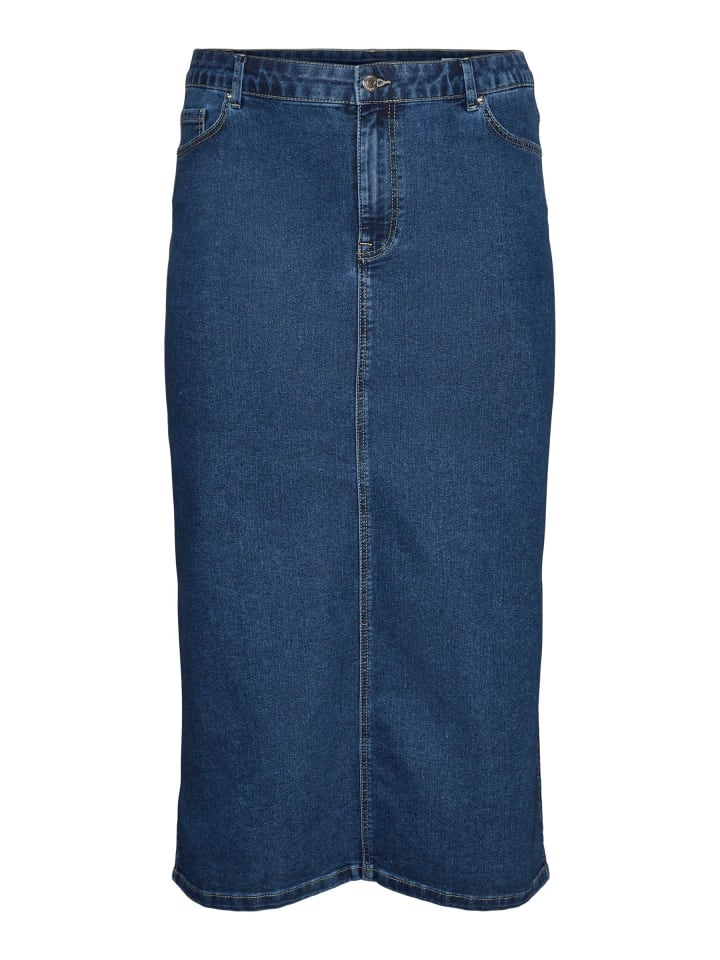 

Юбка до колена Vero Moda, темно-синий деним