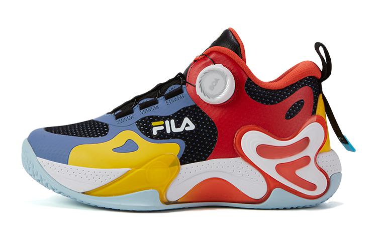 

FILA KIDS Детские баскетбольные кроссовки Anti-Kick с низким верхом, пыльно-синие, черные, подростковые