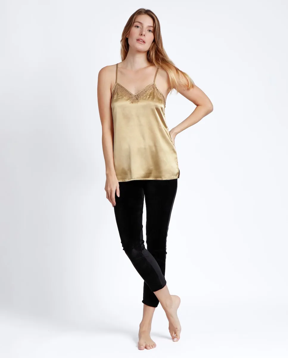 

Женская атласная майка Admas, золото