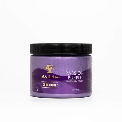 

Curl Color Passion Purple, цвет и гель для завивки, 6 унций — временный веганский продукт, не подвергаемый жестокому обращению, As I Am