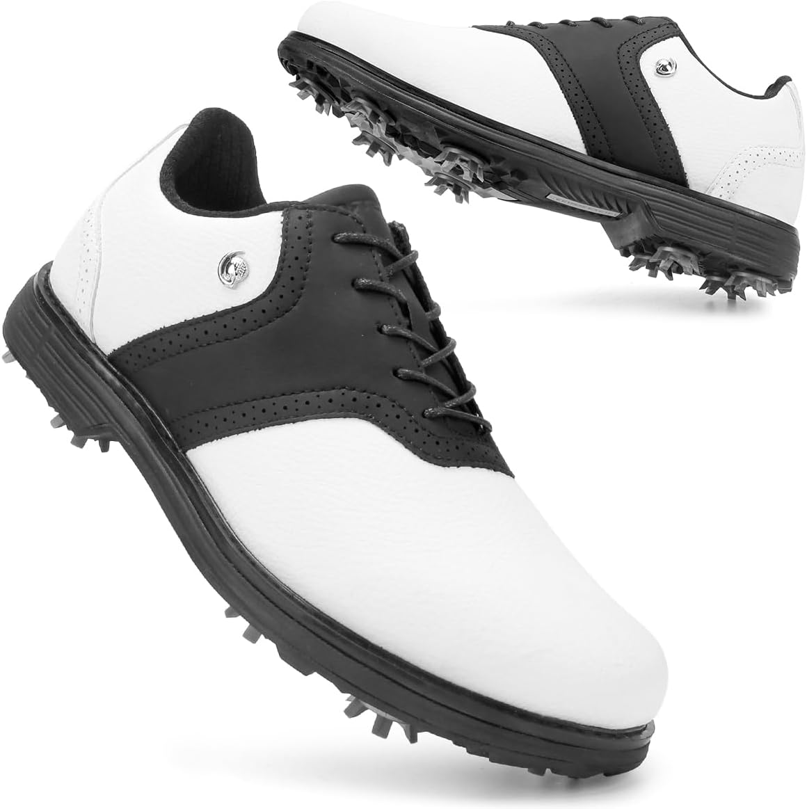 

Мужские гольф-туфли для спорта на улице, кроссовки для гольфа, тренировочные туфли для гольфа, мужские с шипами и без шипов, обувь для гольфа Ifrich, белый/черный