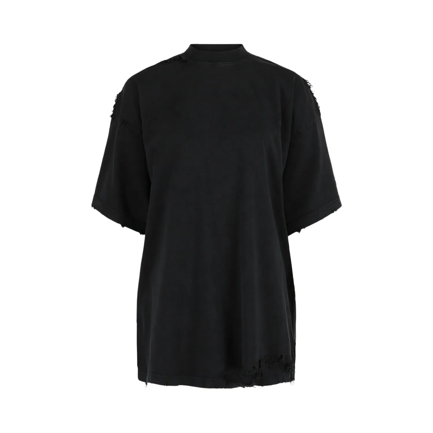 Футболка Balenciaga Oversized Distressed T-Shirt, черный