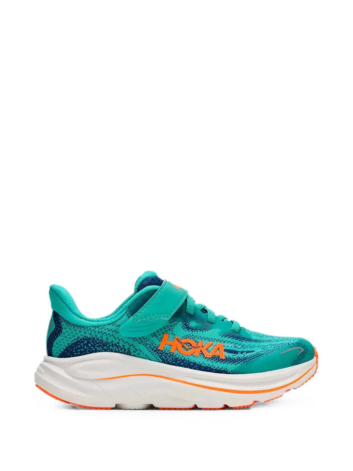 Кроссовки Clifton 10 на липучках Hoka Kids, синий