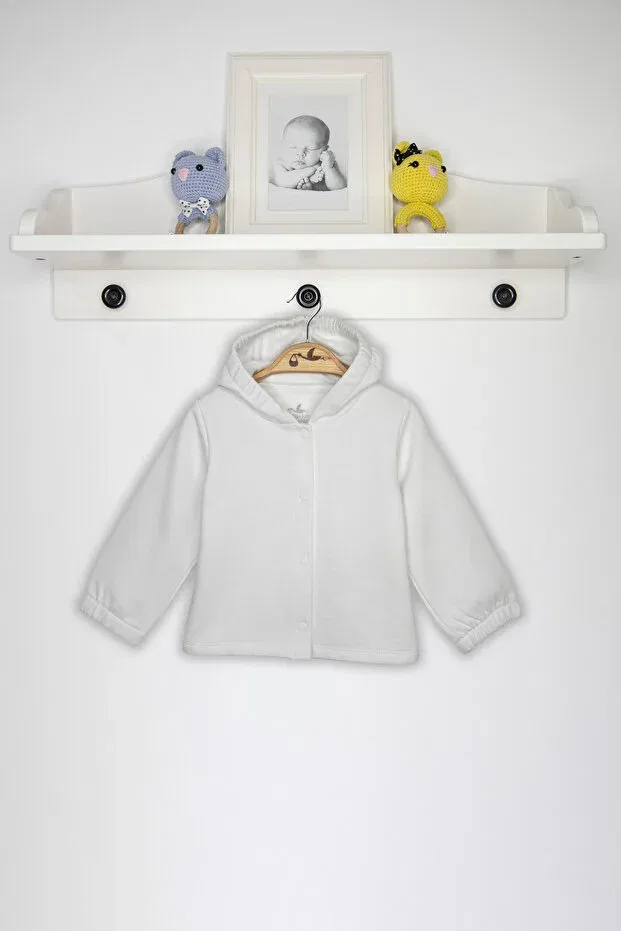 Детский кардиган с капюшоном Newborn Fashion Club, White