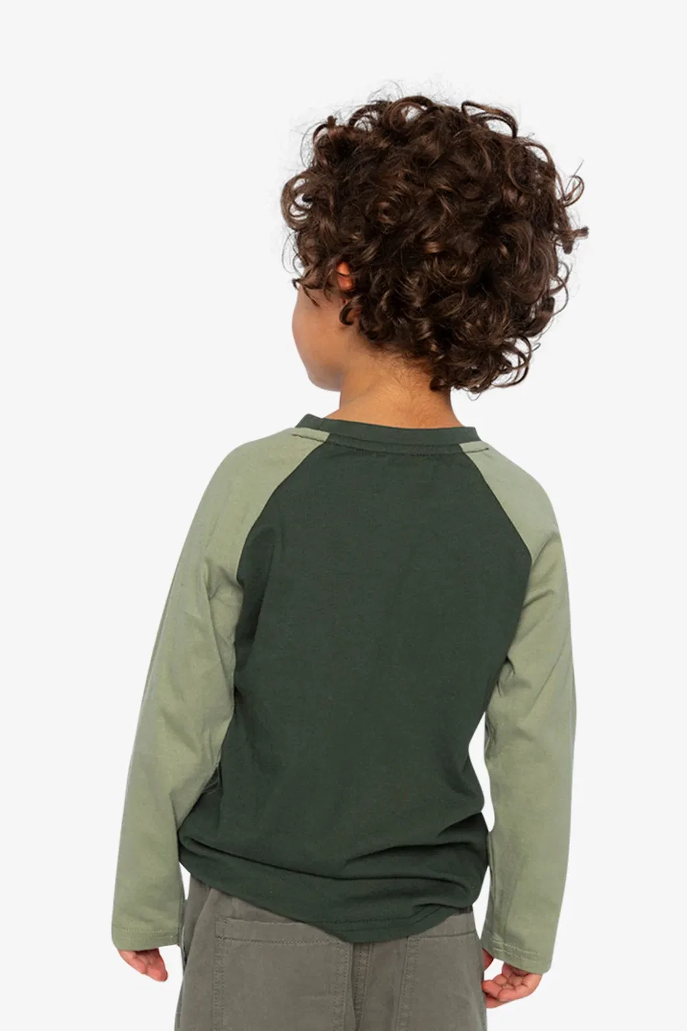 Детская футболка для мальчиков с принтом Deux par Deux, Jasper Printed Green — фото 4